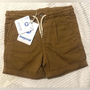 NWT.Toddler boy shorts. Brand: Mayoral       Sizes:24mo.Adjustable waist